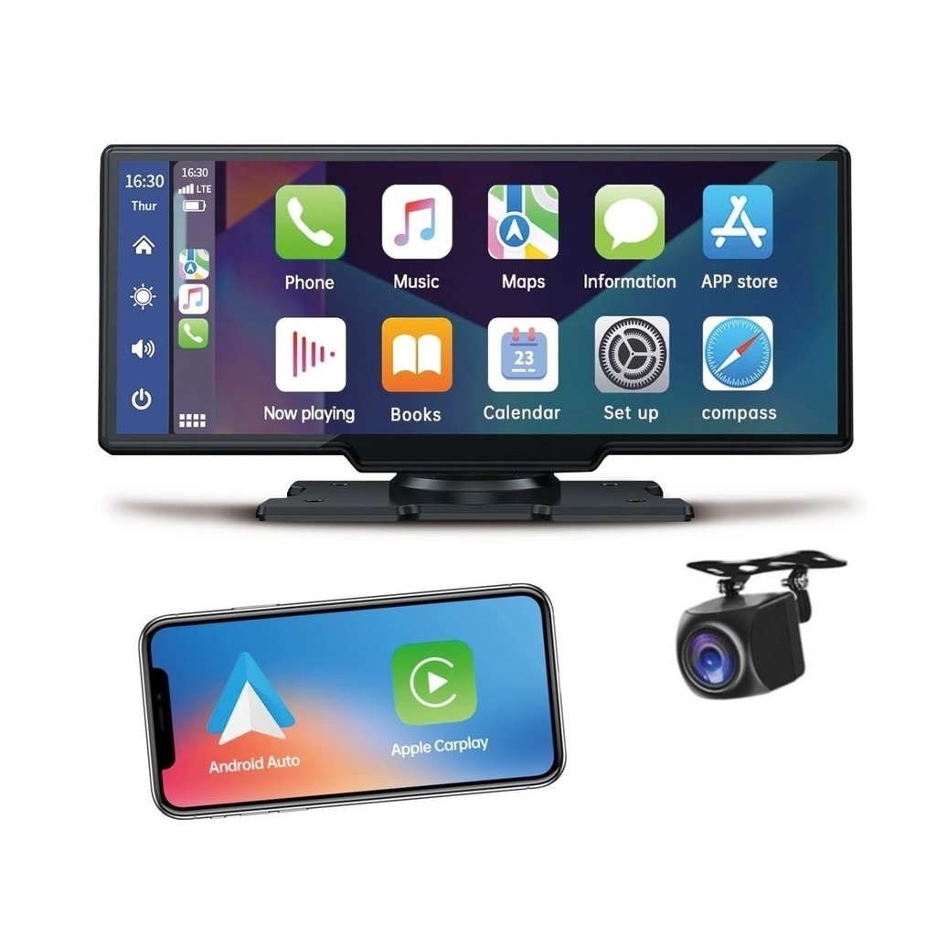 L07 Monitor10&quot; AppleCarPlay AndroidAuto zrcadlení, 2K+FHD DVR