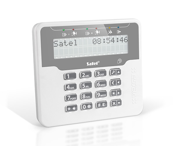 Satel VERSA-LCDR-WH LCD klávesnice s RFID