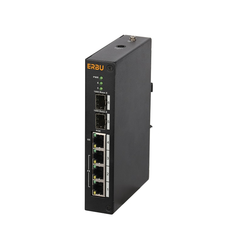 Erbu E-EFS-0402-60-M-120 6portový PoE switch