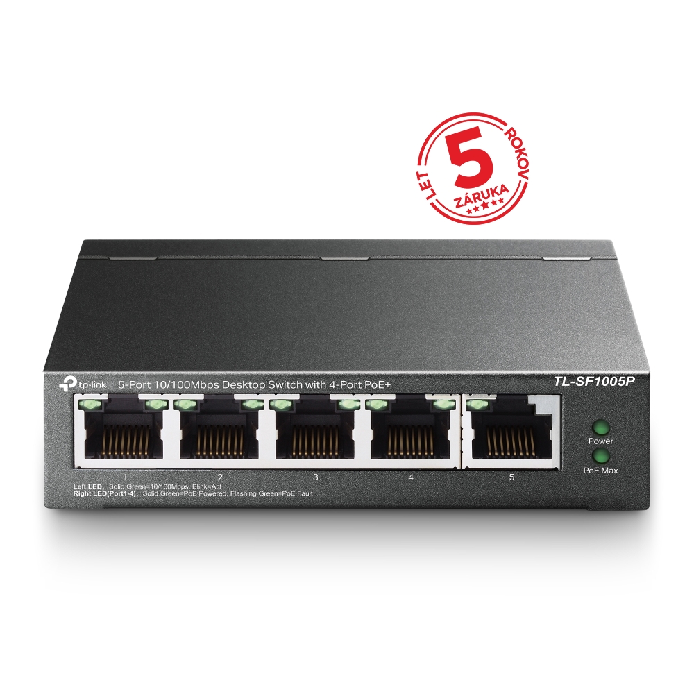 TP-Link TL-SF1005P 5portový PoE switch