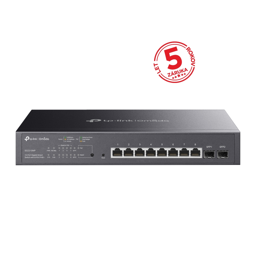 TP-Link TL-SG2210MP 8portový PoE+ switch