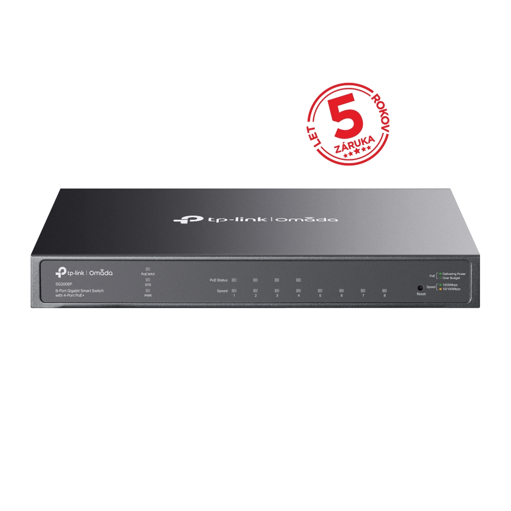 TP-Link TL-SG2008P Omada 8portový gigabitový PoE+ switch