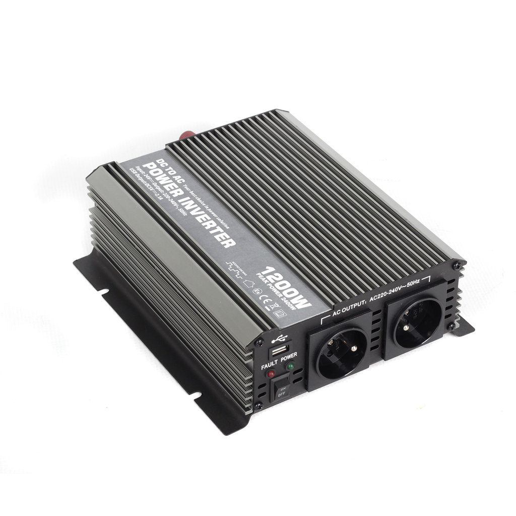 CAR1200 Měnič napětí z 12V na 230V + USB, 1200W