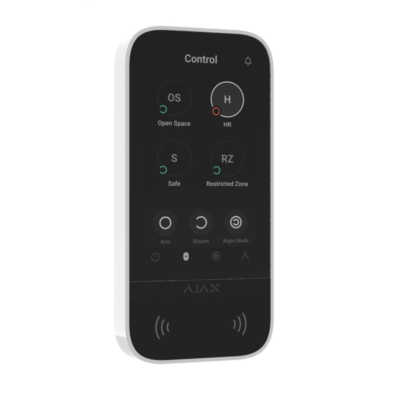 Ajax KeyPad TouchScreen White Bezdrátová dotyková klávesnice