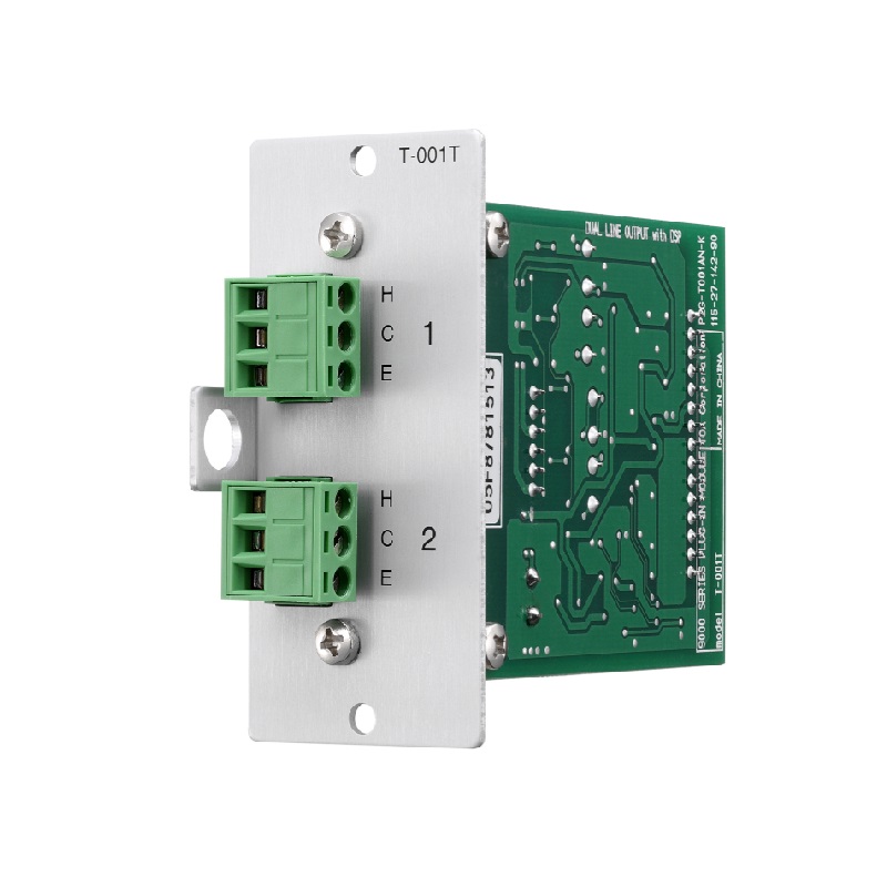 TOA T-001T dvoukánalový výstupní modul s DSP