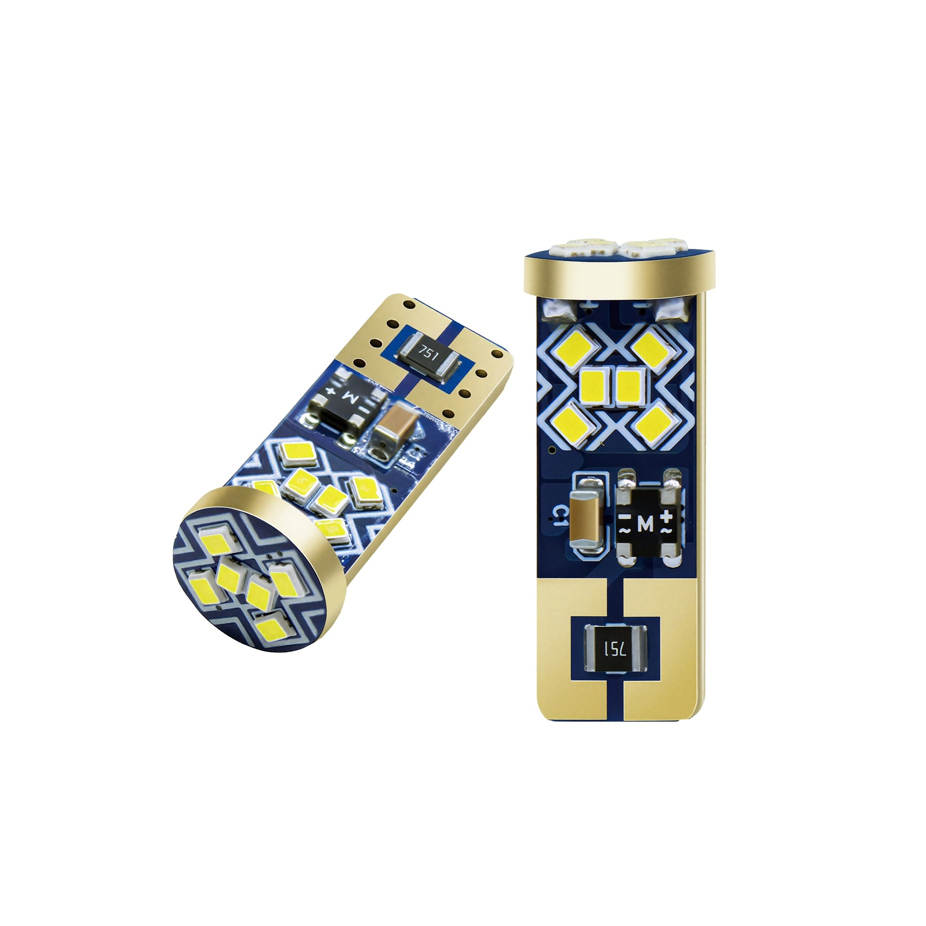 HP LED T10 Žárovky sada 2x 250lm, canbus, 6000K