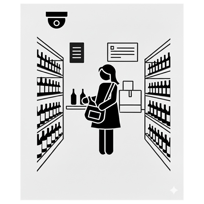 Erbu R-L-SSB-P Podezřelé chování v obchodě