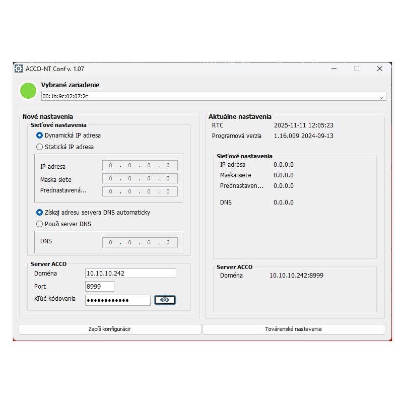 Satel ACCO-NT Conf Program pro nastavení ústředny